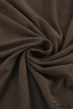Brown Retro Knit Slim Pencil Commute Maxi Dress