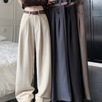 Brown Suit Baggy Office Pants