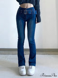 Brown Vintage Flared Hight Waist Jeans