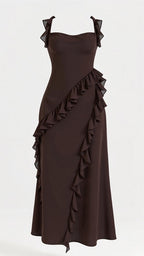 Camila Aesthetic Dress Maxi with Ruffles Evening Wear Edit