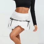 Bubble Bow Tie A-Line Skirt