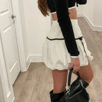 Bubble High Waist Balloon Skirt