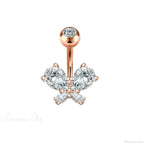 Butterfly CZ Sparkling Gothic Belly Ring