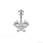Butterfly CZ Sparkling Gothic Belly Ring