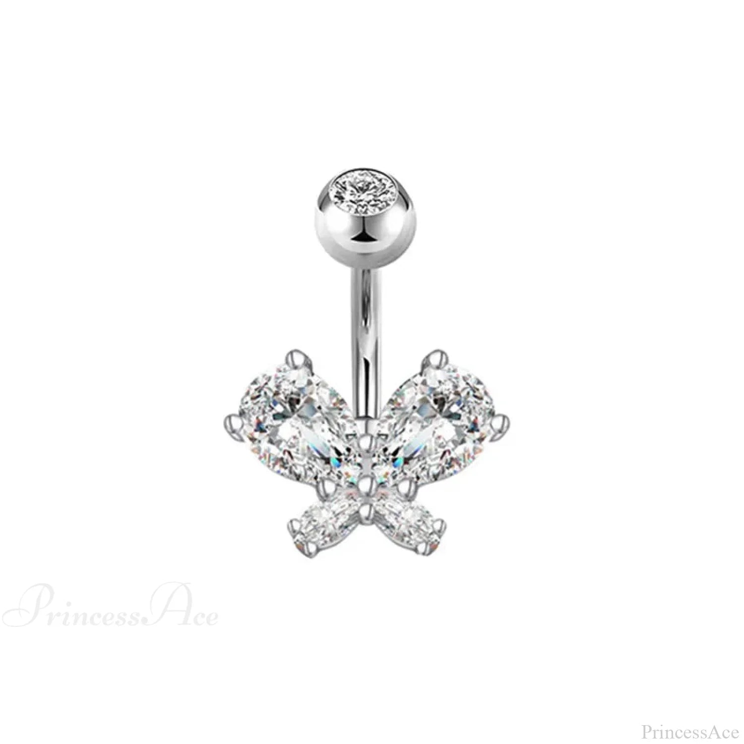 Butterfly CZ Sparkling Gothic Belly Ring