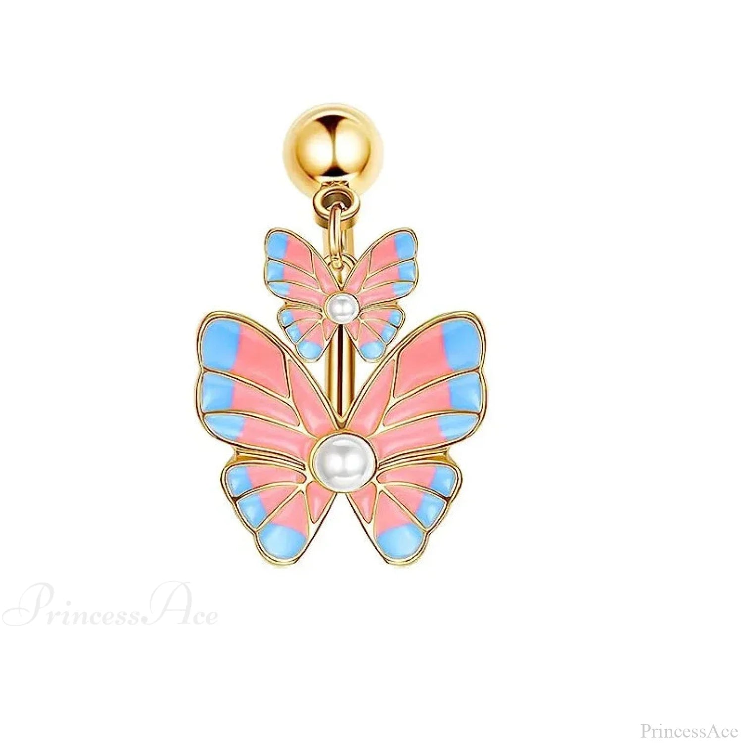 Butterfly CZ Sparkling Gothic Belly Ring