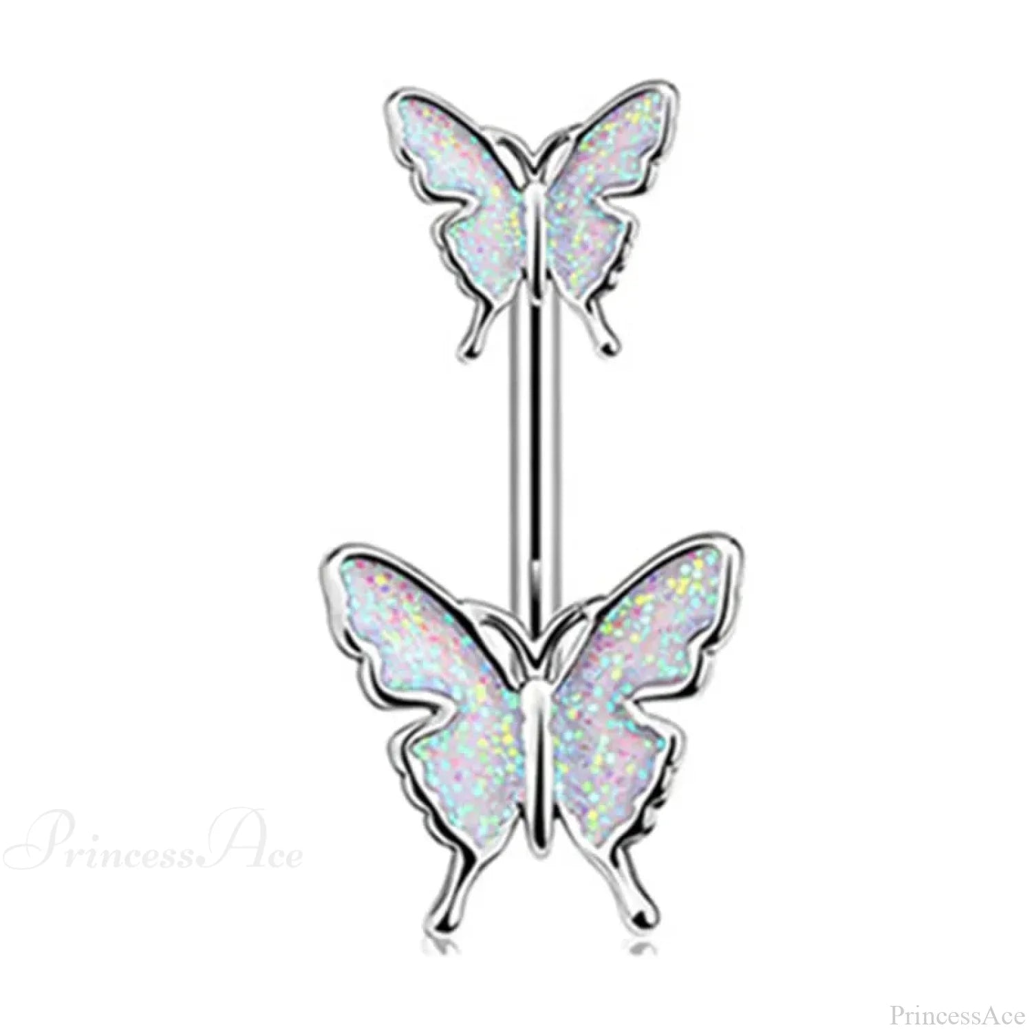 Butterfly CZ Sparkling Gothic Belly Ring