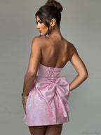 Butterfly Knot Backless Mini Dress