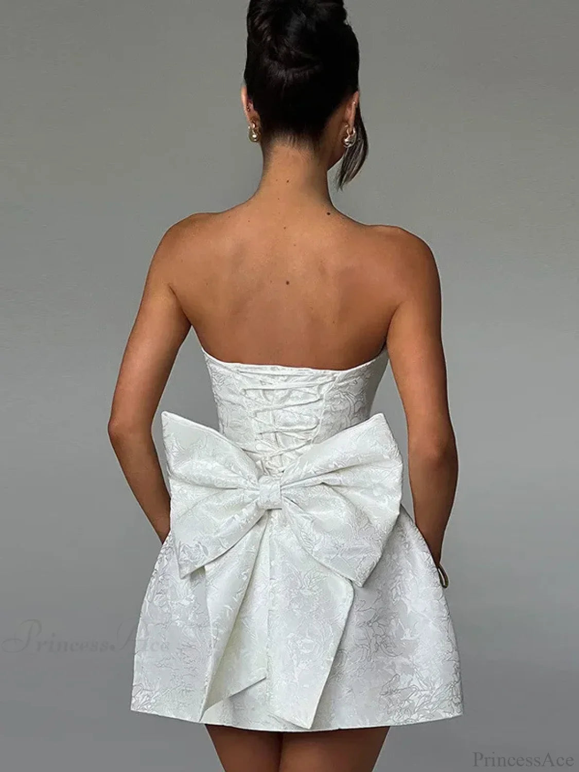Butterfly Knot Backless Mini Dress