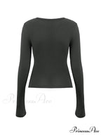 Minimalist Versatile Buttoned Knit Top