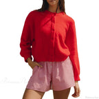 Button Down Lightweight Knit Cardigan