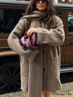 Button Down Pocket Coat Set
