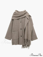 Button Down Pocket Coat Set