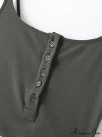 Button Front Graceful Corset Top