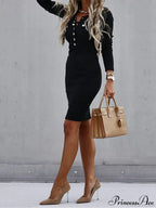 Button Front Graceful Jacquard Knitted Sweater