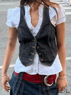 Button Up Eyelet Trendy Embroidery Crop Top
