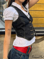 Button Up Eyelet Trendy Embroidery Crop Top