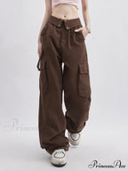 Buttoned Green Graceful Baggy Boyfriend Jeans