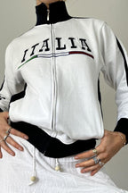 Retro Embroidered Zip Y2k Gothic Sweatshirt