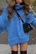 Loose Long Sleeve Turtleneck Sweater