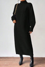 Turtleneck Pullover Sweater Dress
