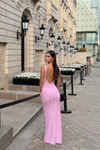 Knit Low Back Slip Dress