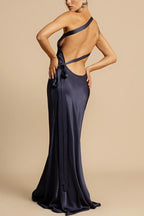 Satin One Shoulder Bodycon Formal Dress