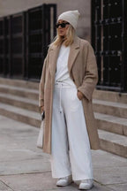 Fleece Lapel Long Sleeve Cozy Overcoat