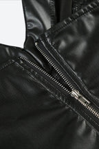 Baddie Faux Leather Crop Top