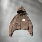 Embroidered Patch Loose Hoodie