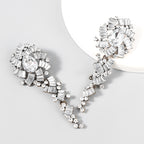 Retro Alloy Acrylic Flower Long Earrings