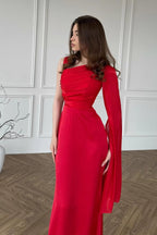 Chiffon One Shoulder Formal Dress
