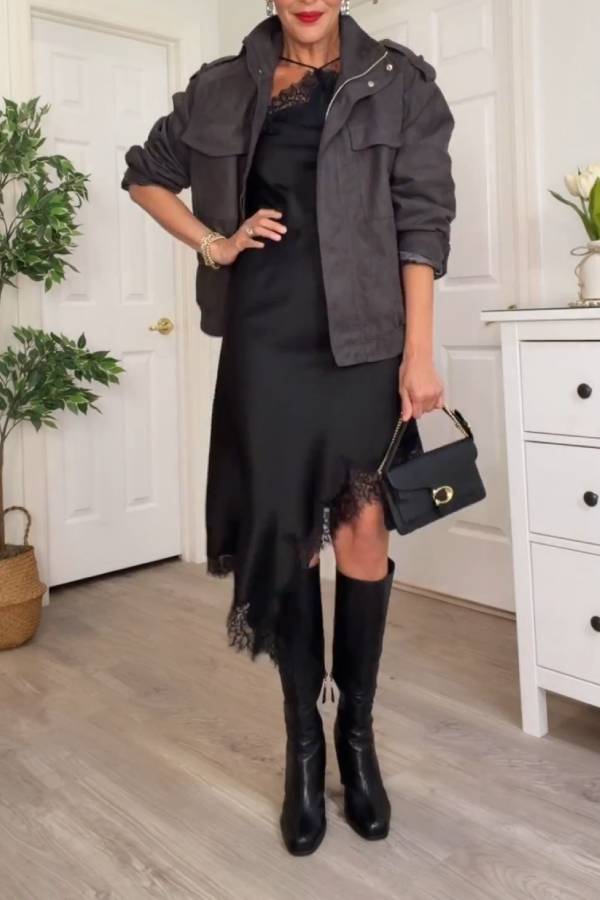 Workwear-style Stand-Collar Jacket