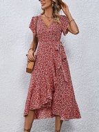 Zoraida Effortless Floral Wrap Dress Statement Occasion Edit