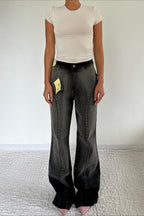 Vintage Patchwork Straight-Leg Jeans