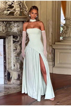 Open-Back Asymmetric Work Dress