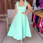 Bow backless dress mini