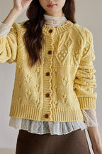 Vintage Crochet Knit Cardigan