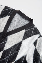Ednah Black Button-Up Cardigan