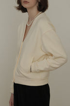 Vintage Cotton V Neck Cardigan