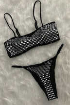 Cami Square Neck Sequin Bikini Set