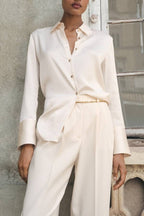 Satin finish flowy shirt