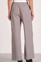 Stripe Patchwork Drawstring Waist Straight Pants