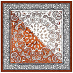 Bohemian Ethnic Style Color Matching Square Silk Scarf