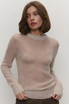 Sheer Pastel Round Neck Knit Top
