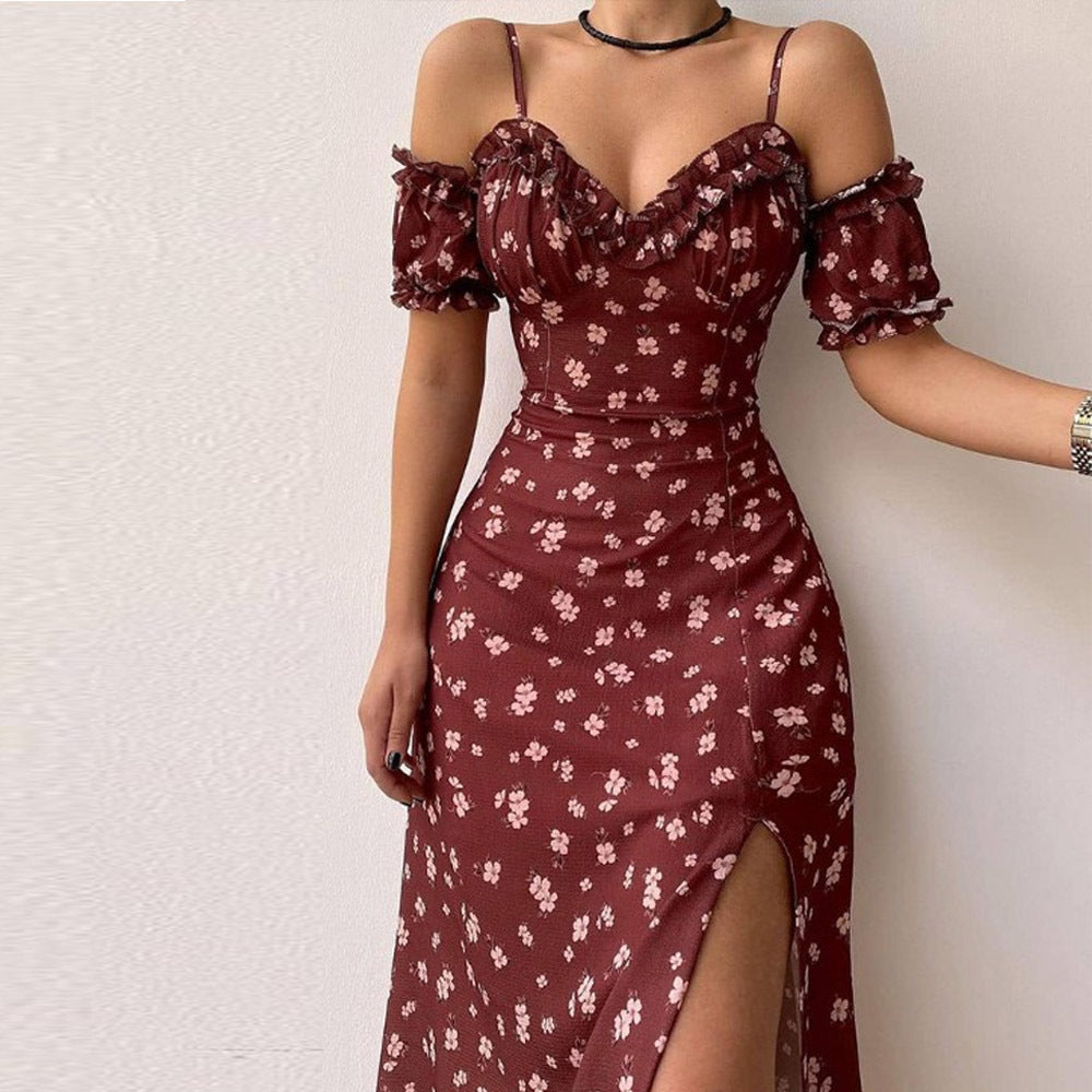 Bruna Aesthetic V Neck Cocktail Dress Designer Edit