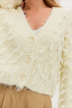 Slouchy V-Neck Tasseled Loose Solid Sweater