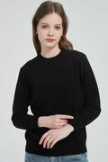 Cotton Solid Color Essential Knit Top