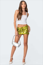 Iridescent Sequin ALine Bodycon Skirt