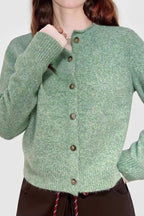 Wool Blend Bright Color Cardigan